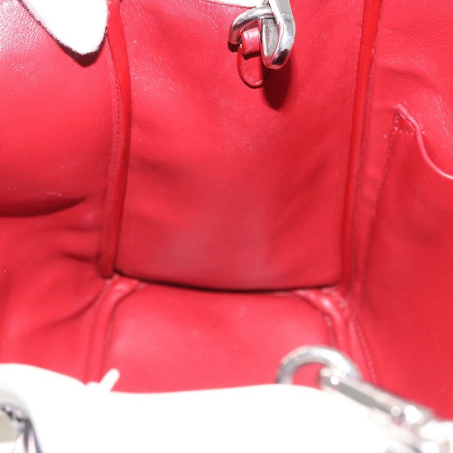 【日本直送】Christian Dior 皮革手提包 2way 白色銀色 Auth bs36072V-22