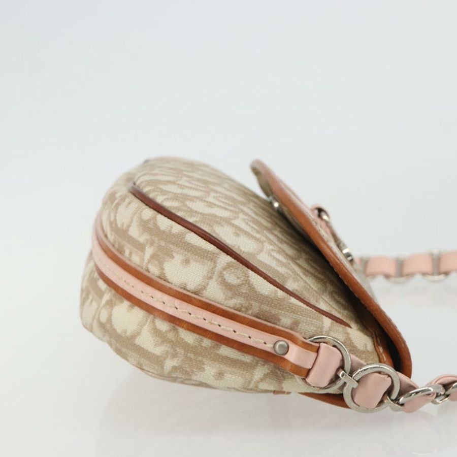【日本直送】Christian Dior Trotter Romantic 鏈條單肩包 米色 銀色 正品 191723A-2