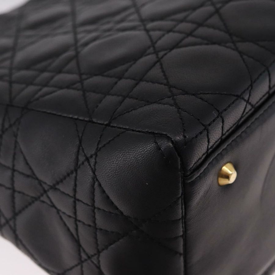 【日本直送】Christian Dior Canage 手袋,羊皮材質,黑色,金色,正品 yk20628SAM-16
