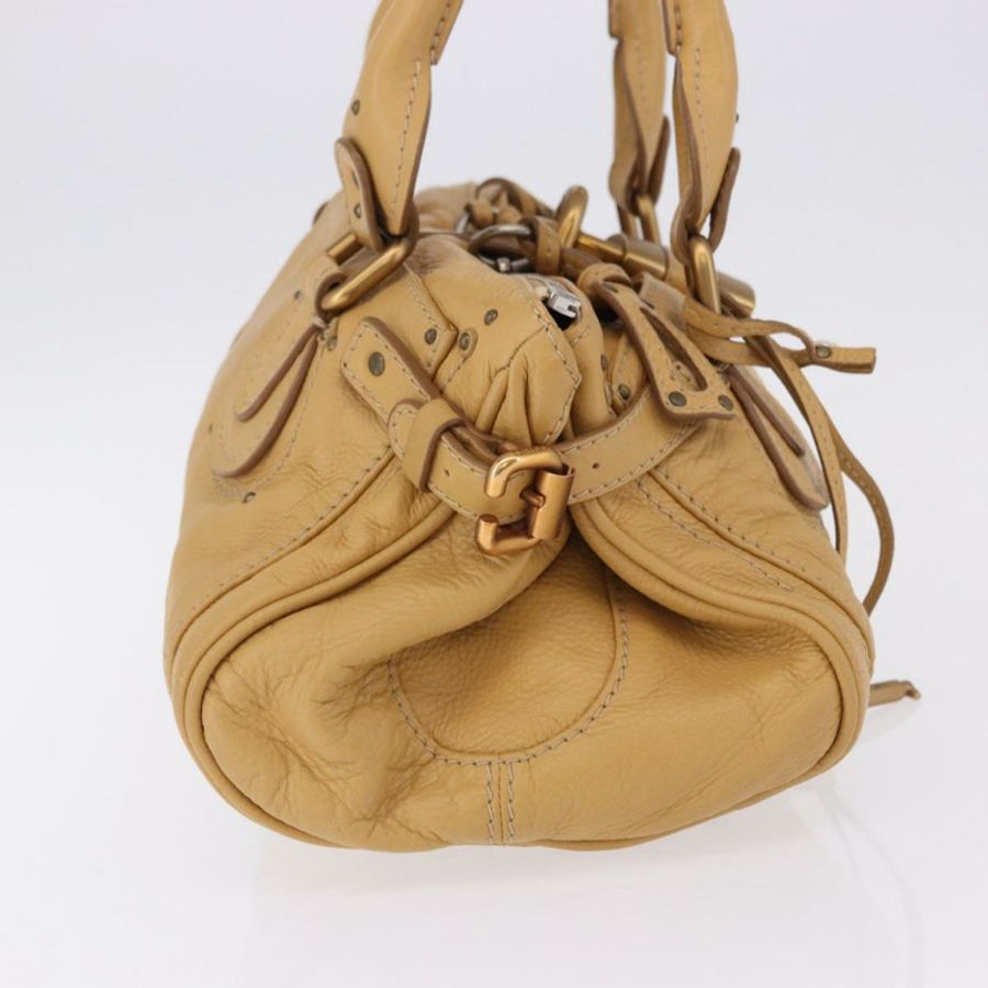 【日本直送】Chloe Paddington 手提包 皮革 米色 金色銀色 正品 193003V-3