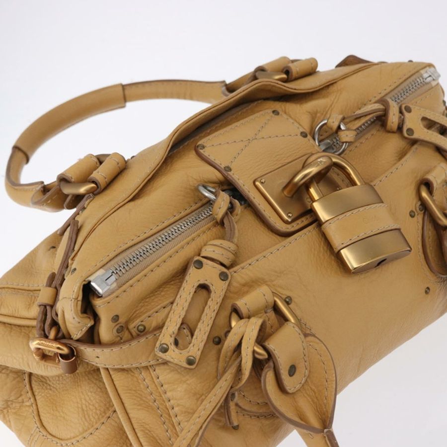 【日本直送】Chloe Paddington 手提包 皮革 米色 金色銀色 正品 193003V-5