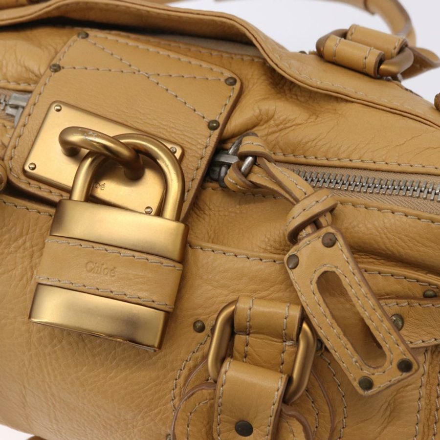 【日本直送】Chloe Paddington 手提包 皮革 米色 金色銀色 正品 193003V-8