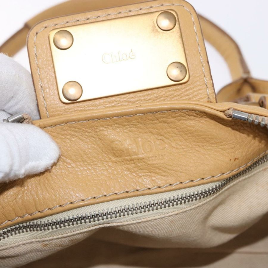 【日本直送】Chloe Paddington 手提包 皮革 米色 金色銀色 正品 193003V-17