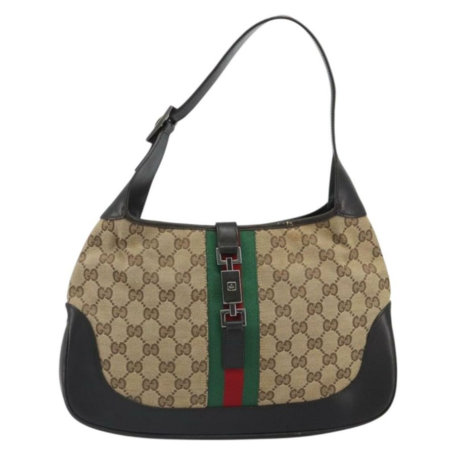 【日本直送】GUCCI GG帆布Jackie Webb Sherry系列手提包 米色 銀色 001 3306 正品 192743V-12