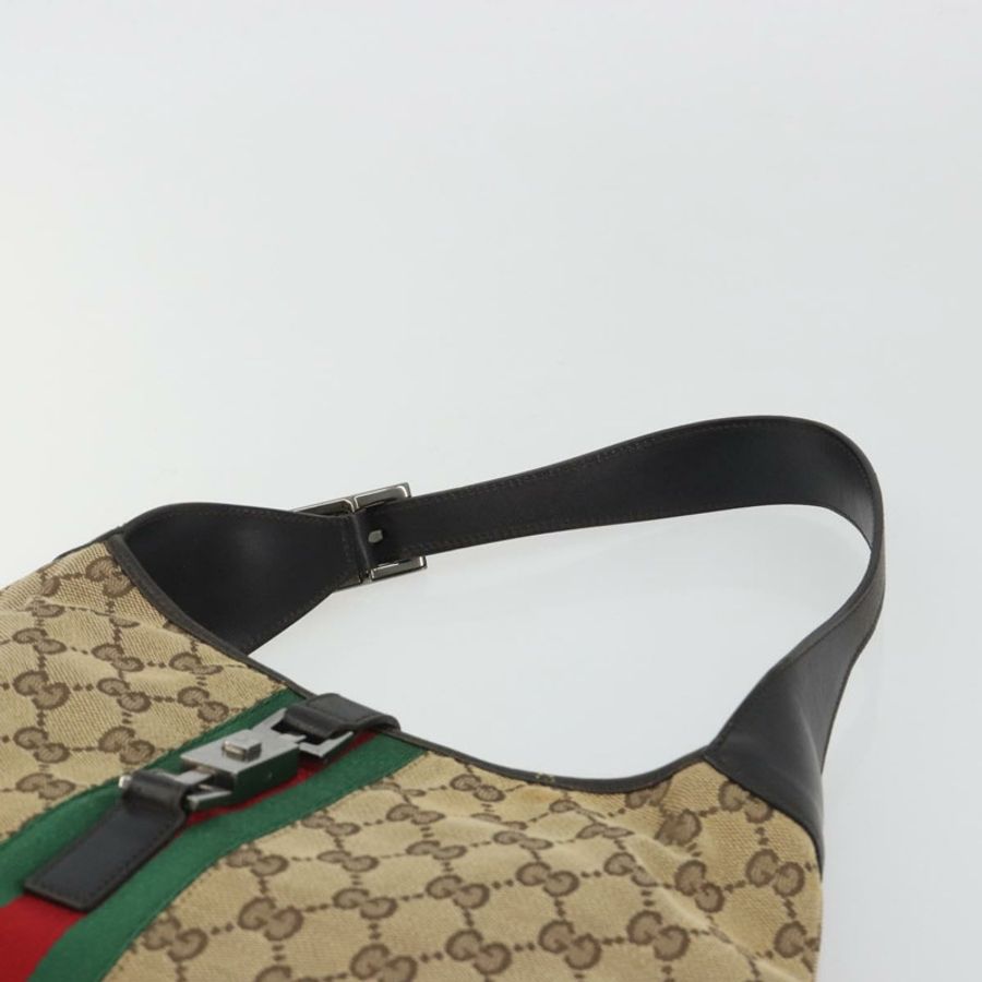【日本直送】GUCCI GG帆布Jackie Webb Sherry系列手提包 米色 銀色 001 3306 正品 192743V-13
