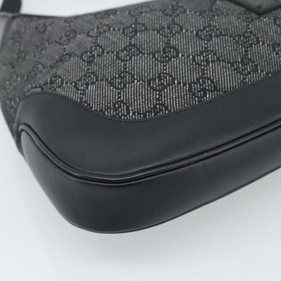 【日本直送】GUCCI GG帆布Jackie肩包 黑色 銀色 00963 正品 191078V-13