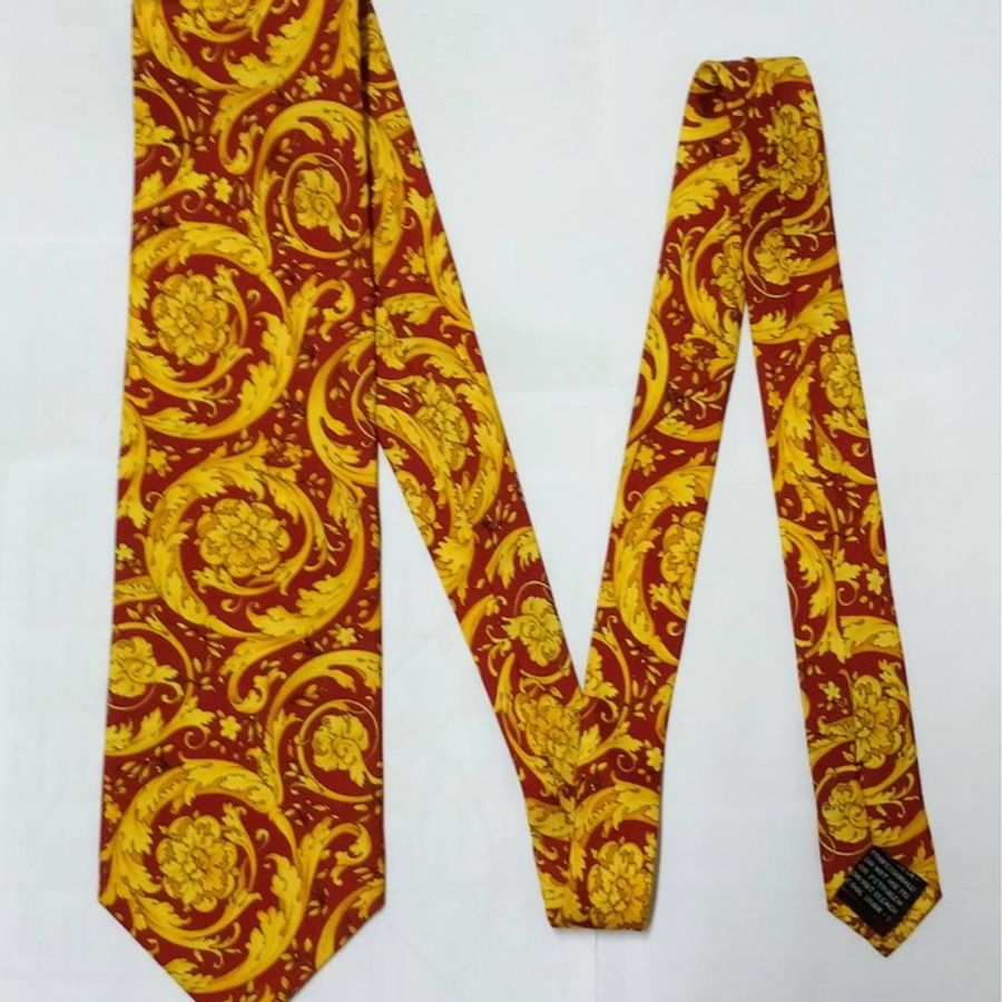 Gianni Versace 近全新 100%蠶絲 義大利製領帶-0