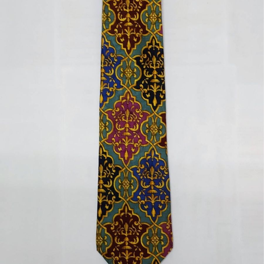 Gianni Versace 近全新 100%蠶絲 義大利製領帶-1