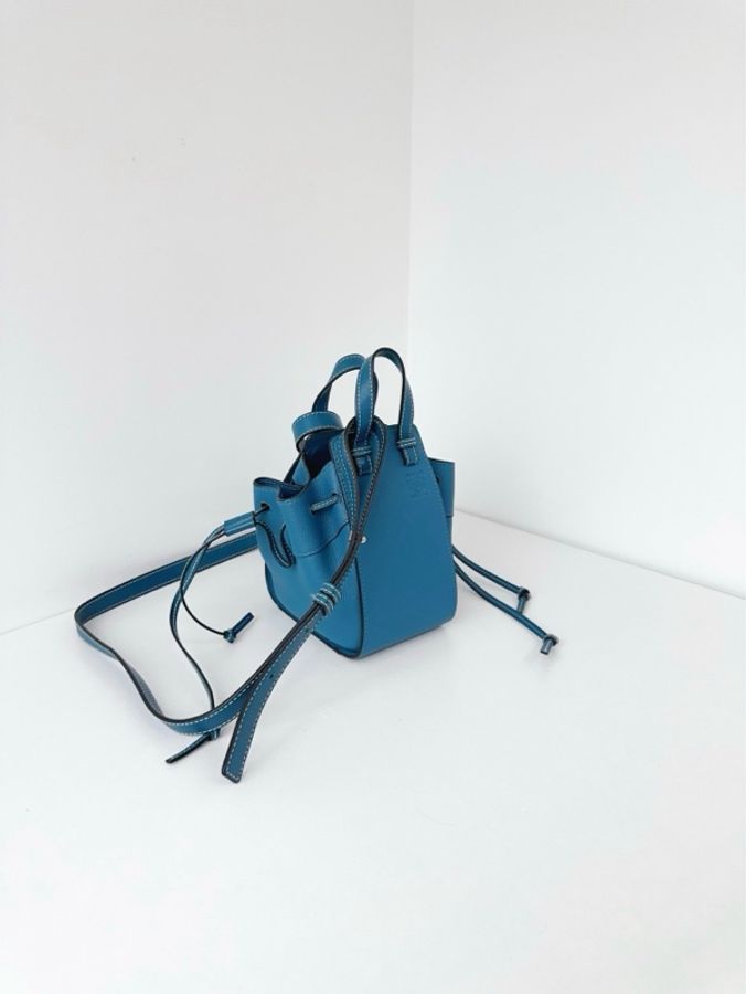 ✨Loewe羅意威|Hammock mini吊床包 牛仔藍荔枝皮|98新-3