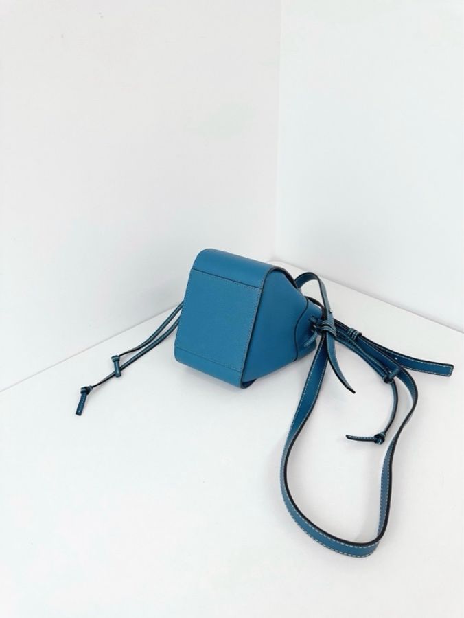 ✨Loewe羅意威|Hammock mini吊床包 牛仔藍荔枝皮|98新-7
