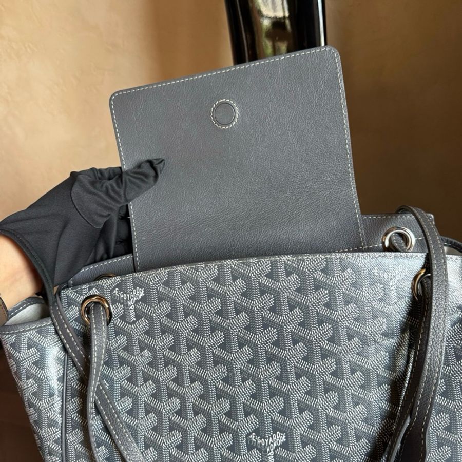 高雅德/Goyard 戈雅ROUETTE 灰色肩背包-5