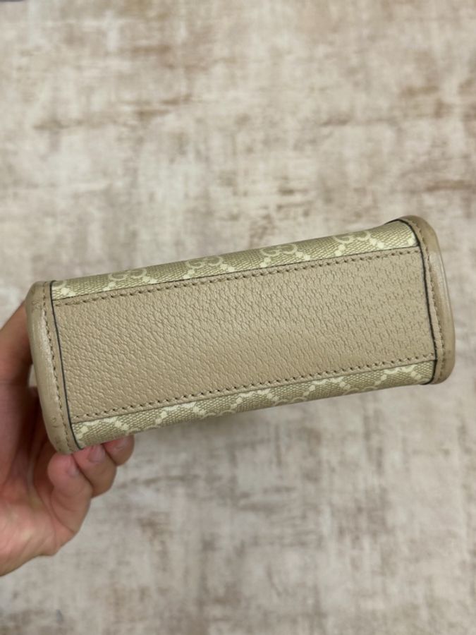 全套 台灣購證 二手便宜賣 Gucci 琴譜包 燕麥色 只賣一天😅-3