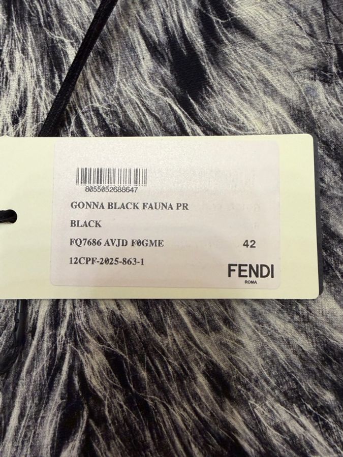 Fendi 羊毛加絲混紡及膝裙-14