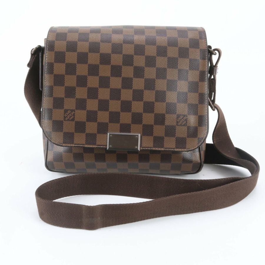 路易威登 Damier District PM N41213 男士真皮單肩斜背包-0