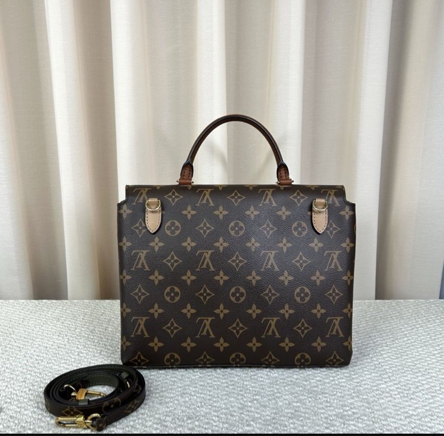 【休閒工作都🉑全網最低價✨】👜LV 2018新款 marignan老花拼色鎖頭包|郵差包-5