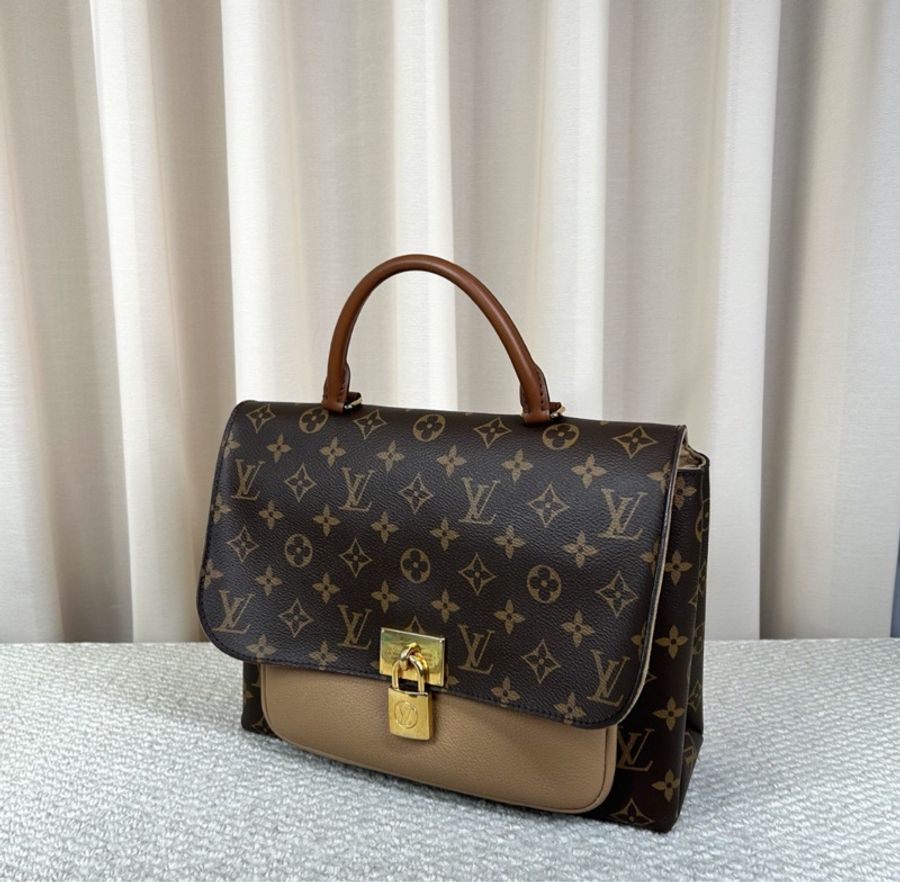【休閒工作都🉑全網最低價✨】👜LV 2018新款 marignan老花拼色鎖頭包|郵差包-6