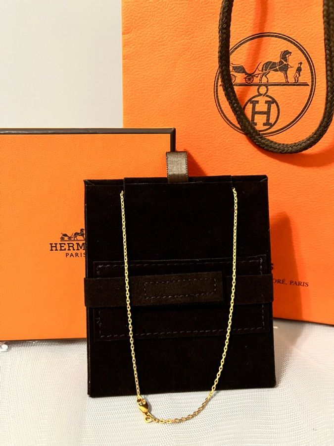 HERMÈS 愛馬仕 Mini Pop H 黑色×玫瑰金項鍊|Noir×Rose Gold|全新全配|台灣專櫃正品-3
