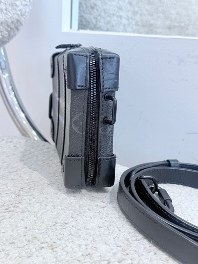 Louis Vuitton 路易威登 soft trunk wallet黑武士盒子包 芯片款 斜挎包 男女同款-3