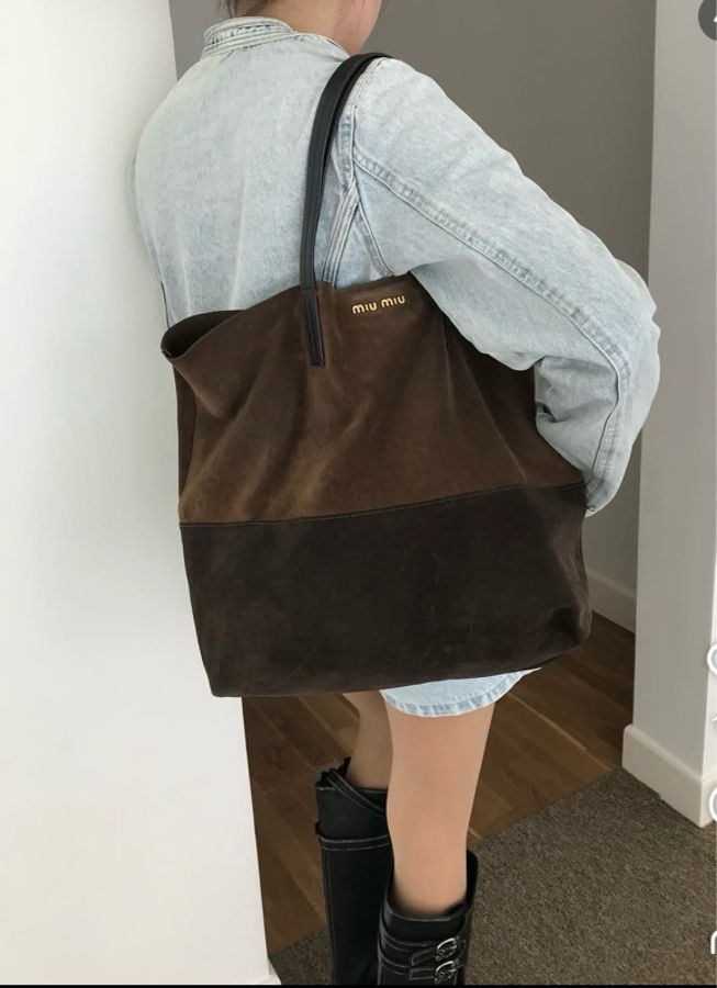 miu miu 栗色托特包-4