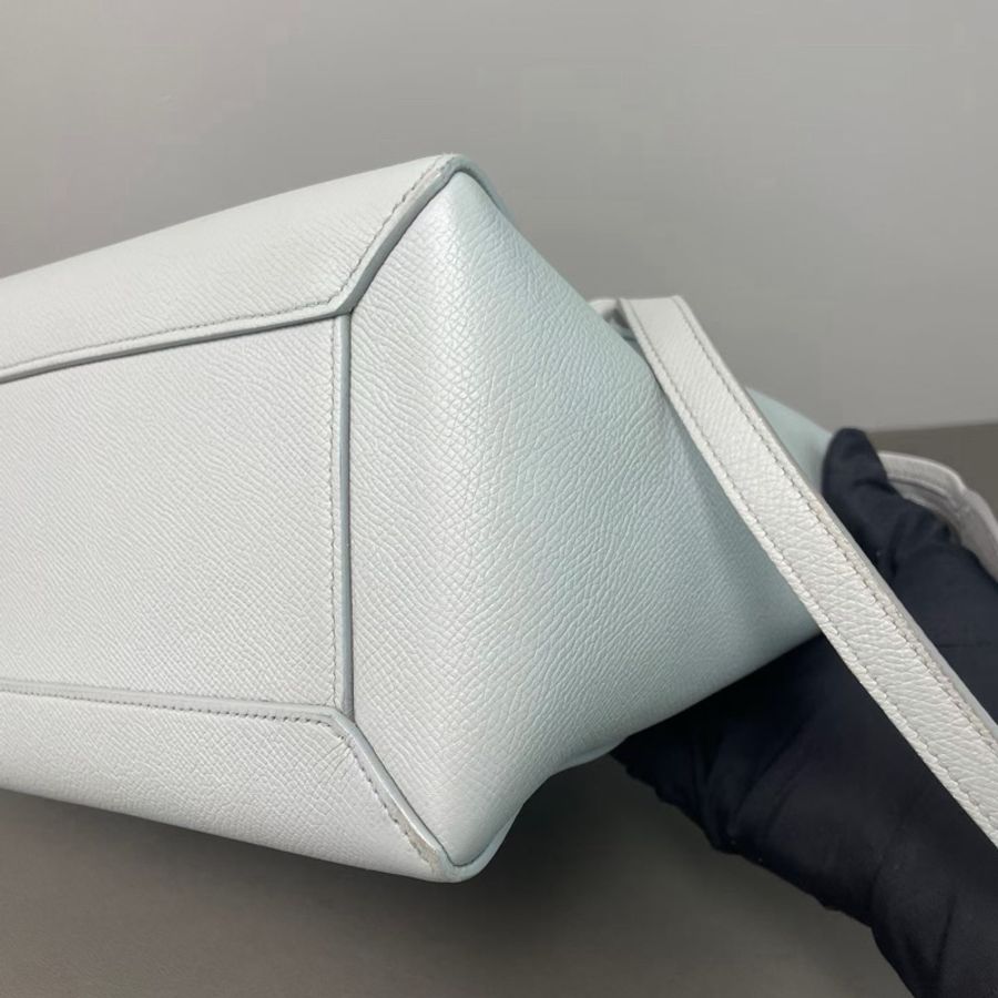 【威選精品|Celine Belt Bag 鯰魚包 藍色荔枝紋皮革】-7