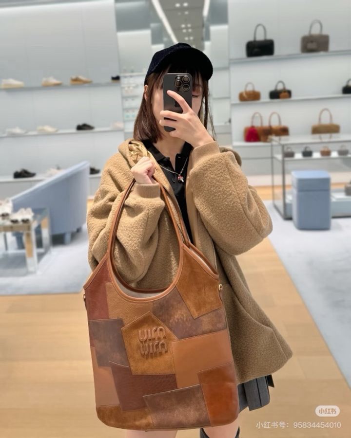 【威選精品|Miu Miu IVY 拼皮托特包】-0