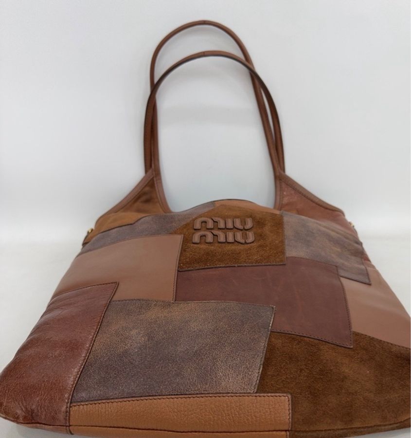 【威選精品|Miu Miu IVY 拼皮托特包】-5
