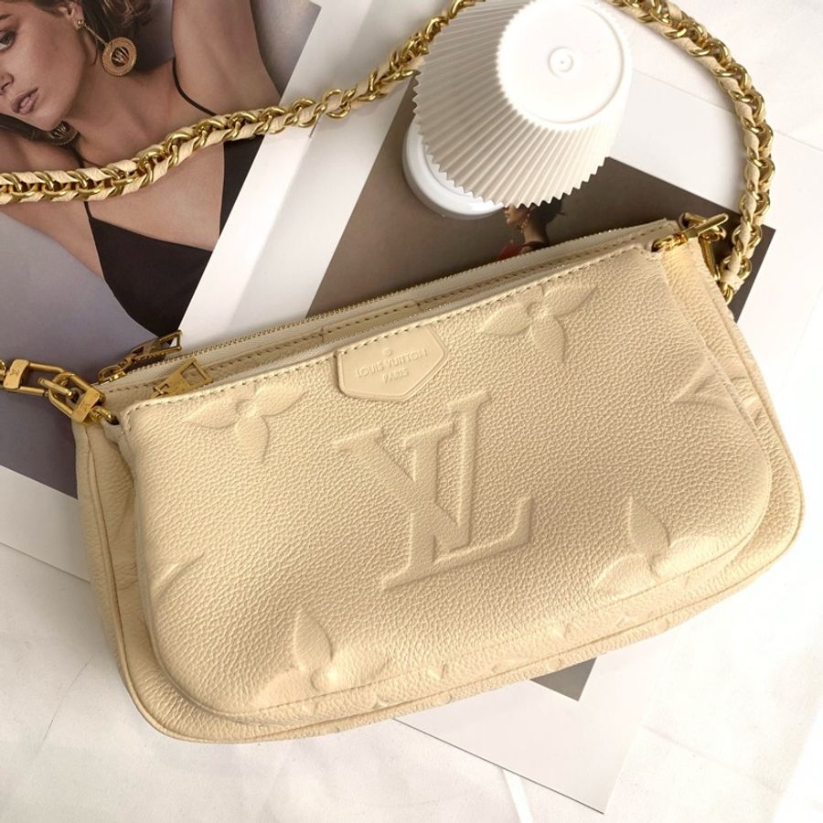 Louis Vuitton 路易威登四合一 奶昔白鏈條包 尺寸25 x 14.5 x 4.5 缺皮肩帶-1