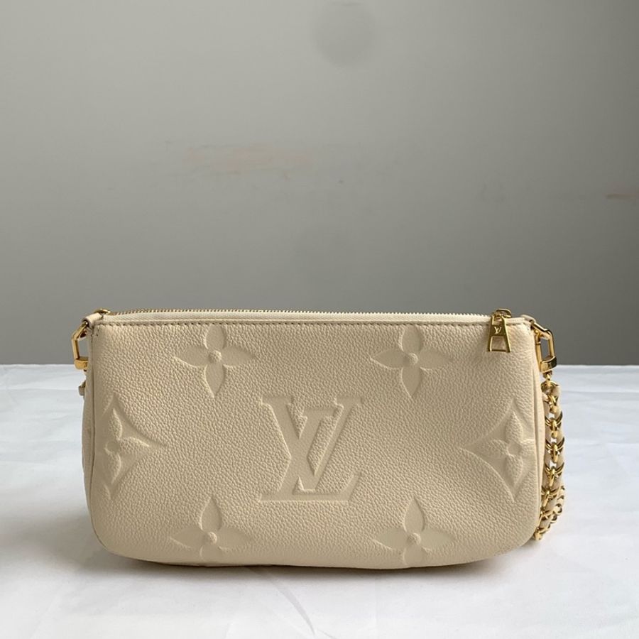 Louis Vuitton 路易威登四合一 奶昔白鏈條包 尺寸25 x 14.5 x 4.5 缺皮肩帶-3