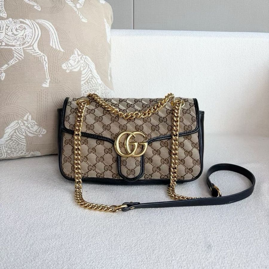【威選精品|Gucci GG Marmont 26 鏈條包】-2