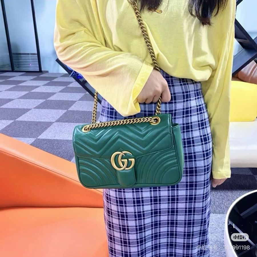 【威選精品|Gucci GG Marmont 26 鏈條包】-1