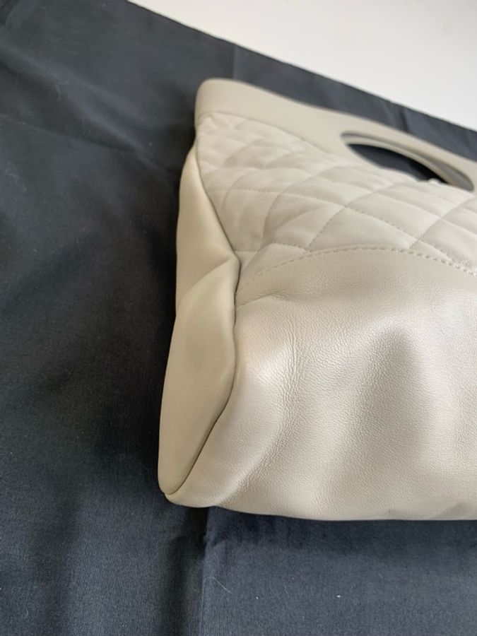 香奈兒 Chanel 31bag 大象灰油蠟皮大號 經典菱格紋 手提單肩包 28開 尺寸 39×17×40-5