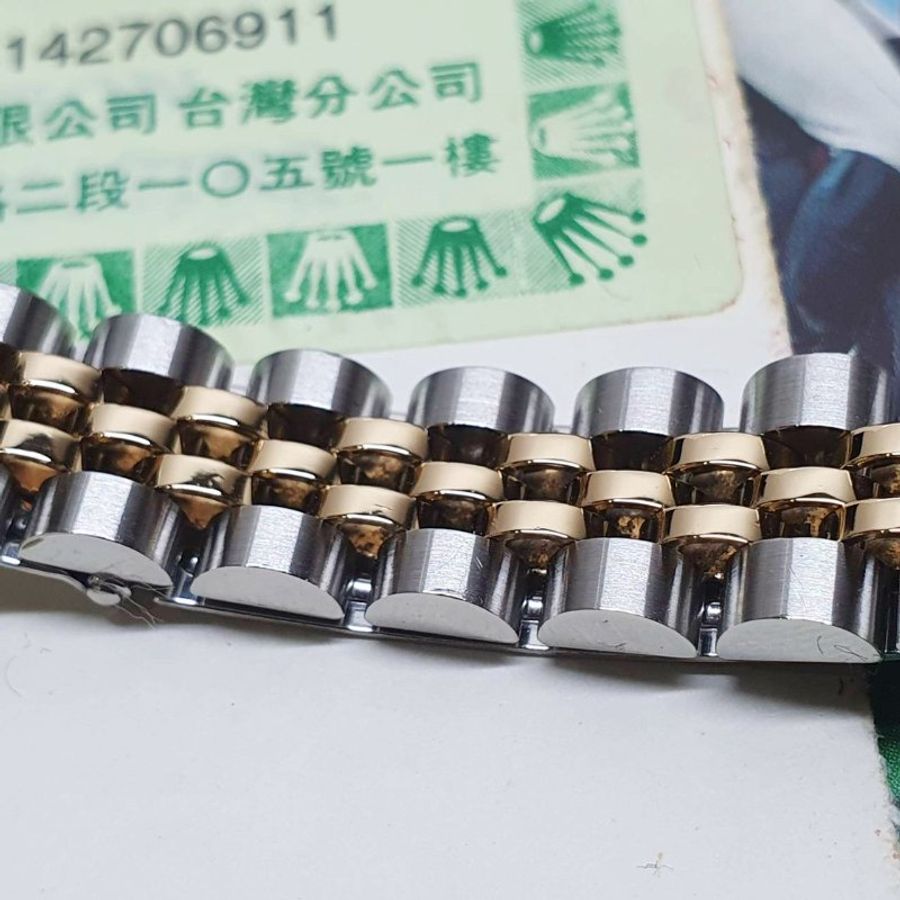 【大眾名錶】ROLEX勞力士 69173 Datejust 18K半金 蠔式女錶 新包台 金色十鑽面盤 大眾名錶G357-5