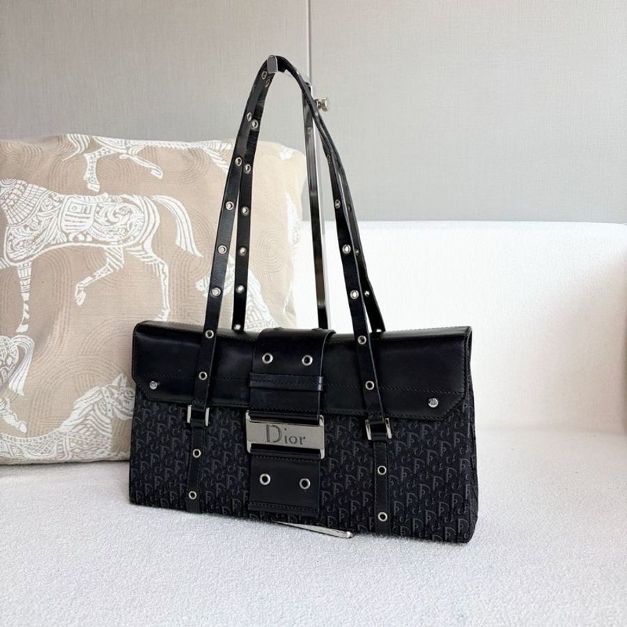 【威選精品|Dior 黑色老花 Punk 盒子包】-0