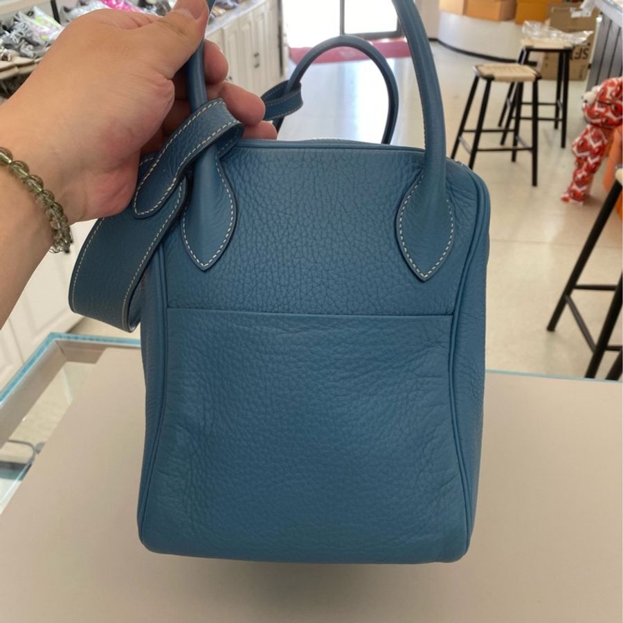 Hermes • Lindy 34 牛仔藍銀釦Tc皮 Blue Jean-5