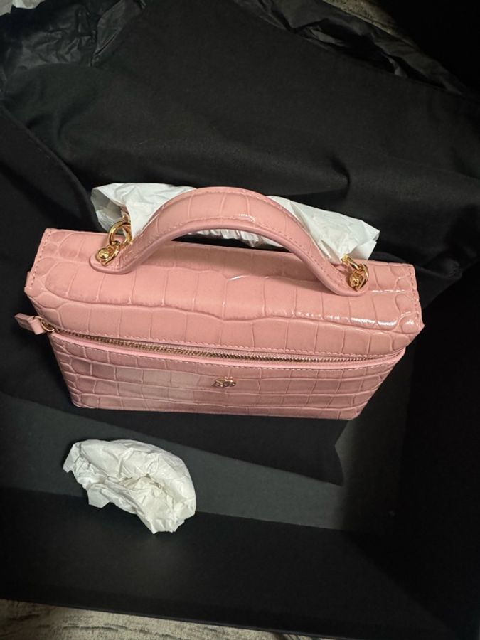Chanel香奈儿26B粉色鳄鱼压纹限定吃哪个盒子LP-4