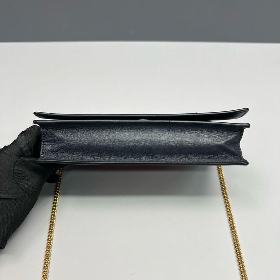 Celine賽琳 全皮拼色woc鏈條包 成色97新-4