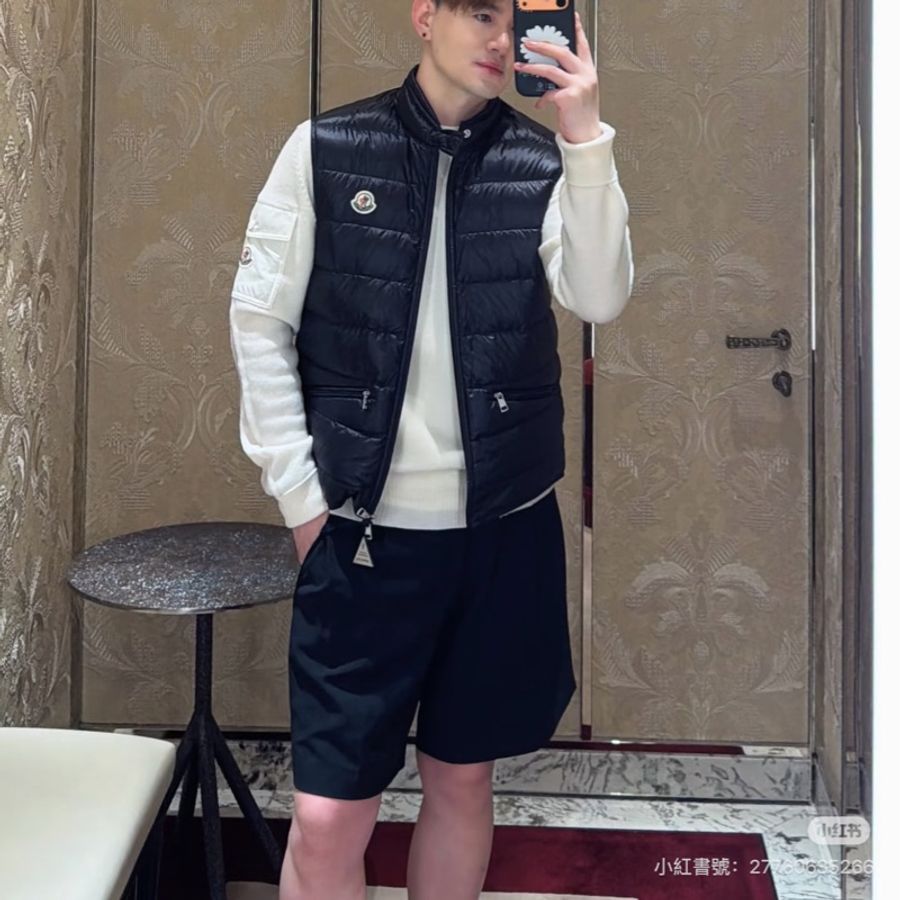 MONCLER GUI GILET GUI VEST 黑色 輕羽絨 羽絨背心 防風背心-3