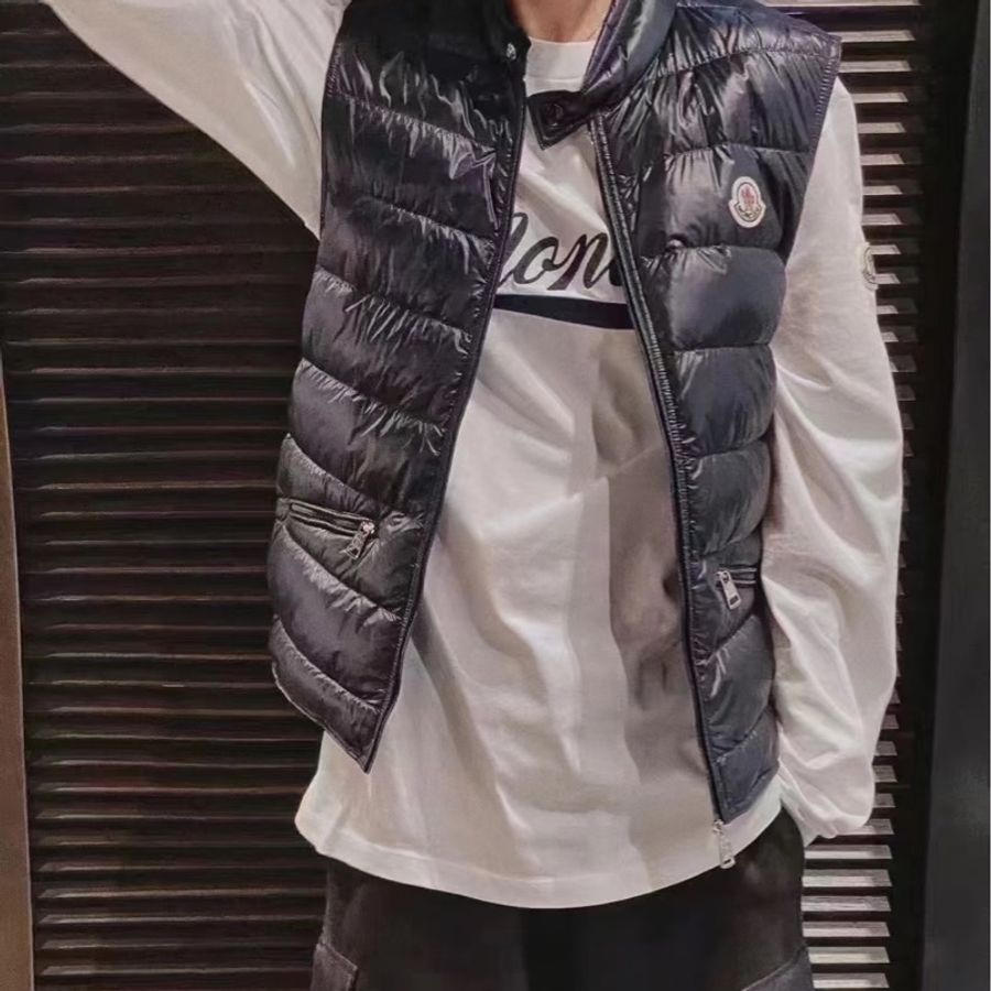 MONCLER GUI GILET GUI VEST 黑色 輕羽絨 羽絨背心 防風背心-11