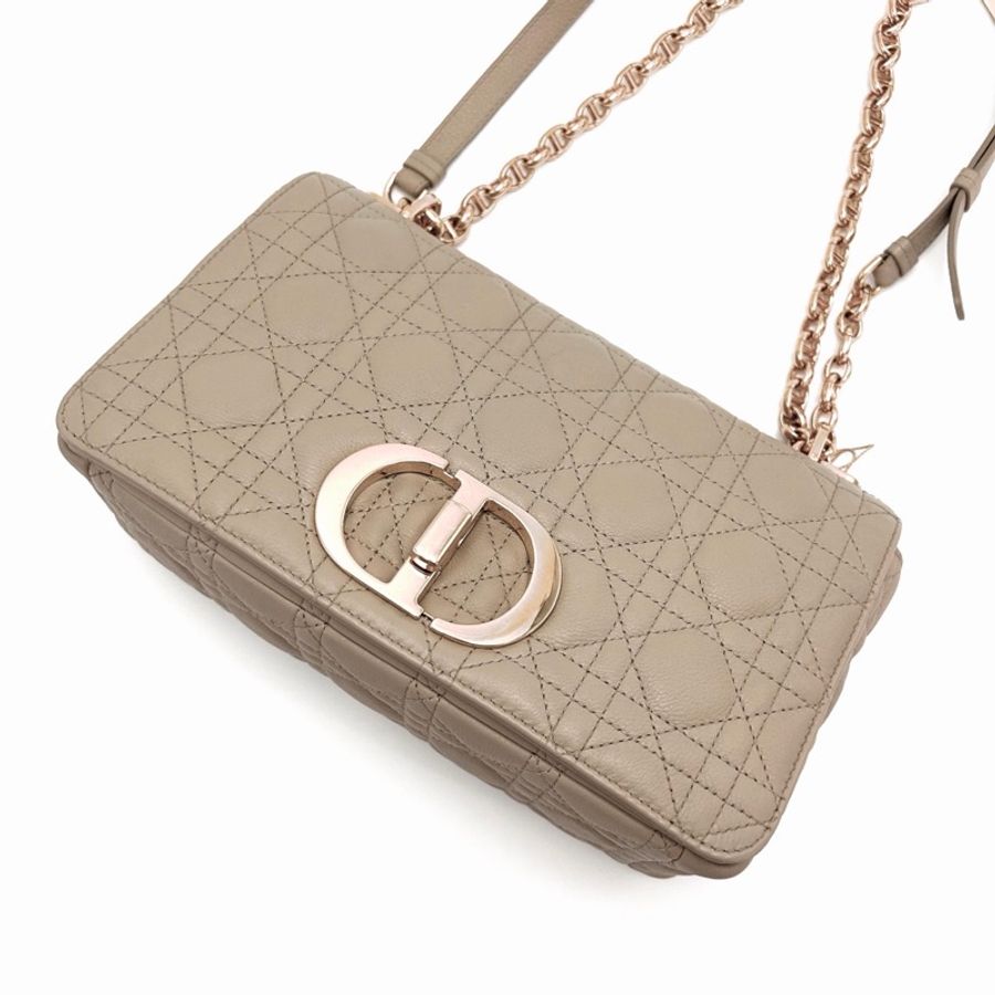 【威選精品|DIOR Caro 米色中號肩背斜背包】-9