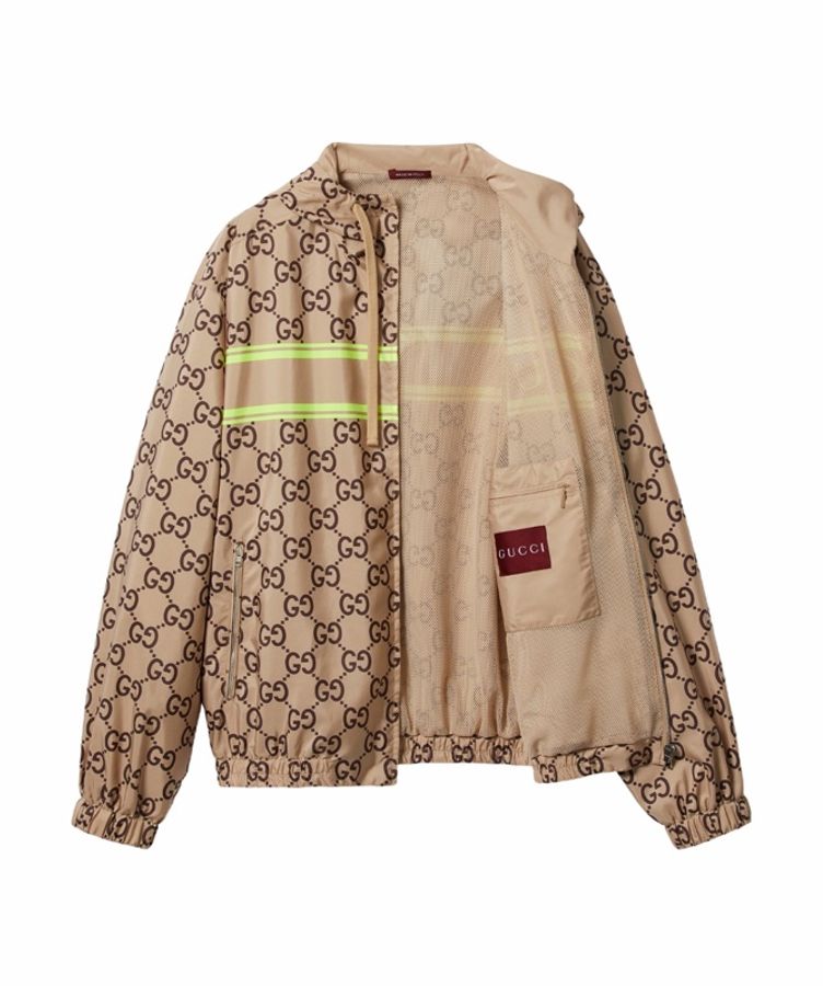 Gucci 男士 GG印花連帽休閒夾克IT-46 IT-48 IT-50 IT-52碼-1