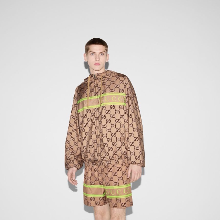 Gucci 男士 GG印花連帽休閒夾克IT-46 IT-48 IT-50 IT-52碼-5