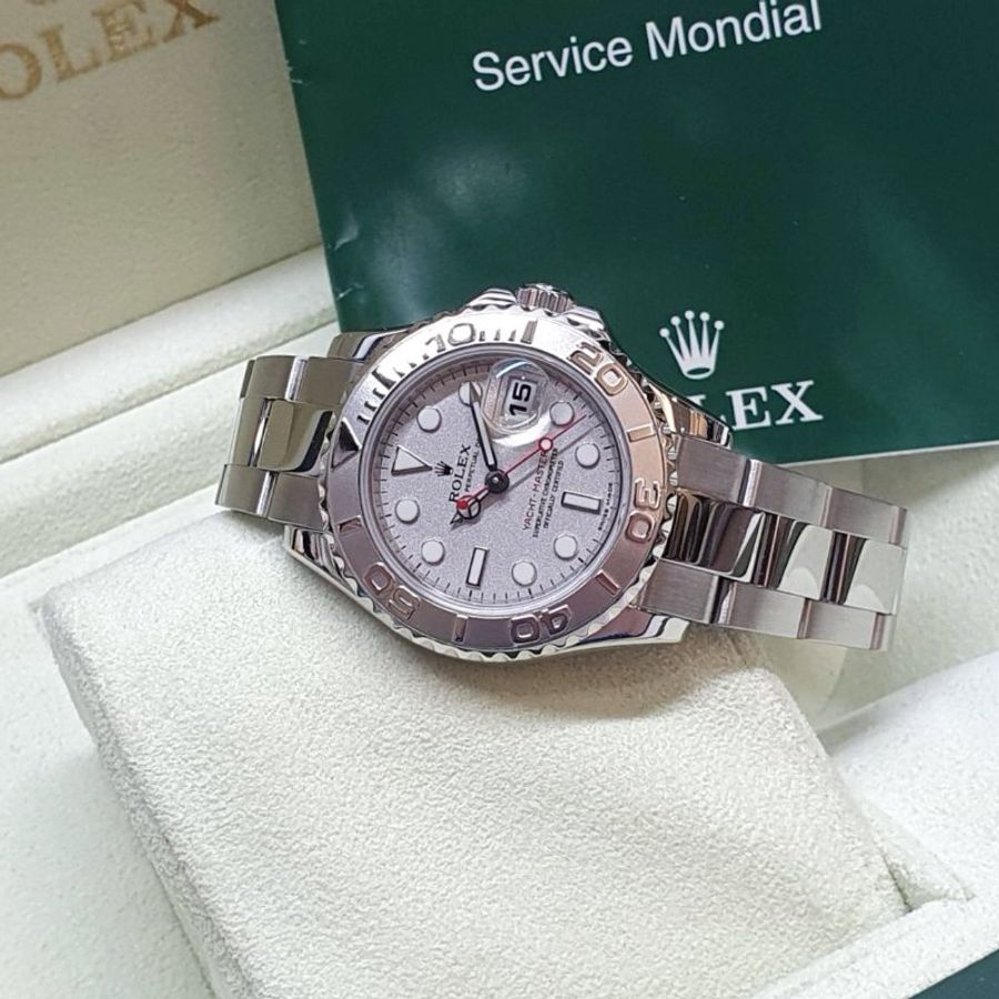 【大眾名錶】ROLEX勞力士 169622 Yacht-Master 停產絕版 遊艇女錶 鉑金小遊艇 大眾名錶B1473-1