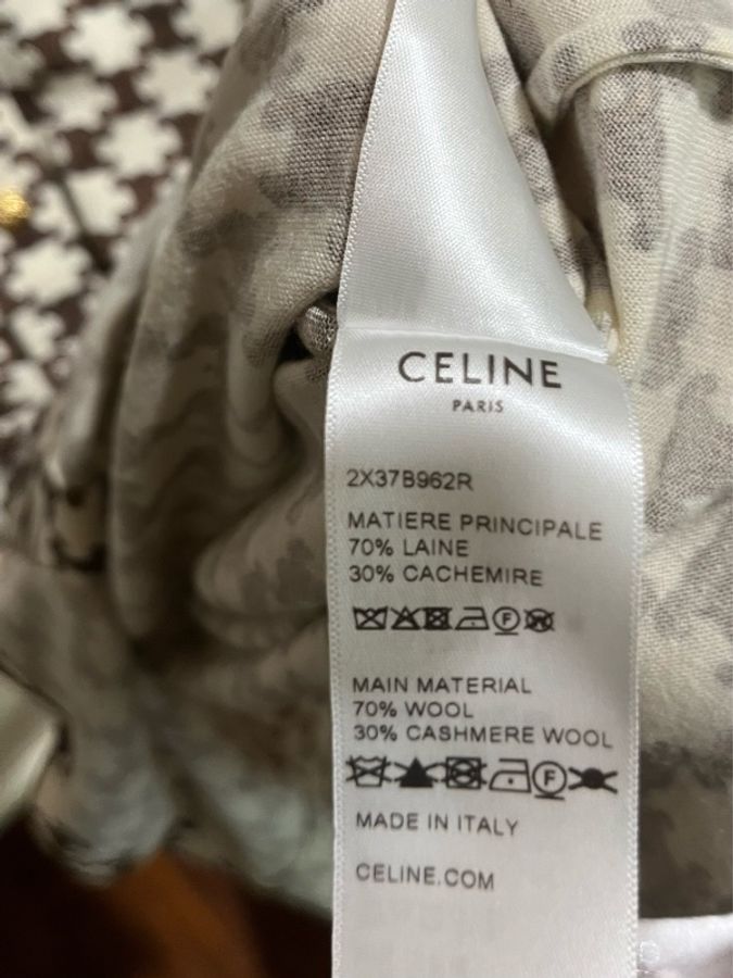 CELINE 凱旋門 Monogram 羊毛喀什米爾短袖連身裙 S號|70%羊毛×30%Cashmere|附購證、提袋|近全新-20