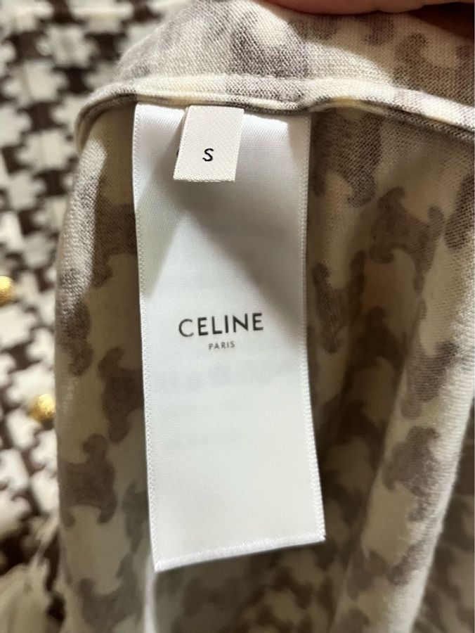 CELINE 凱旋門 Monogram 羊毛喀什米爾短袖連身裙 S號|70%羊毛×30%Cashmere|附購證、提袋|近全新-39