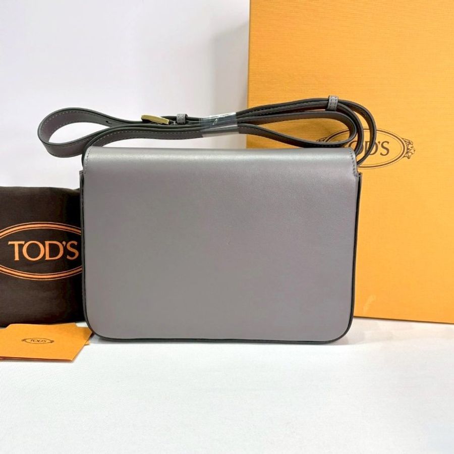 TOD'S T Timeless皮革翻蓋斜背包-1