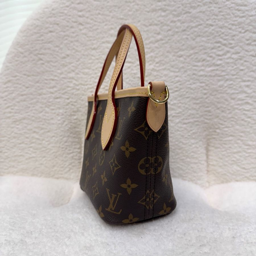 LV 路易威登 原花 Monogram Neverfull BB 奶茶色 背帶 手提包 肩背包 斜背包 M46705-12