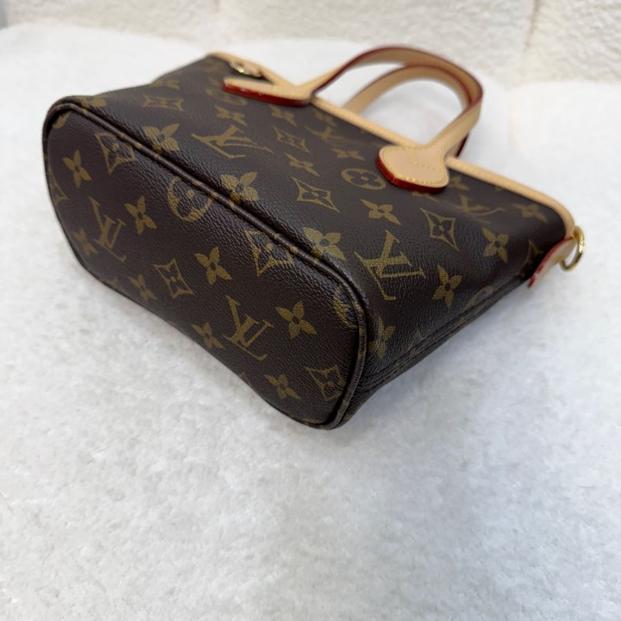 LV 路易威登 原花 Monogram Neverfull BB 奶茶色 背帶 手提包 肩背包 斜背包 M46705-14
