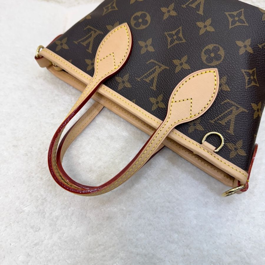 LV 路易威登 原花 Monogram Neverfull BB 奶茶色 背帶 手提包 肩背包 斜背包 M46705-18