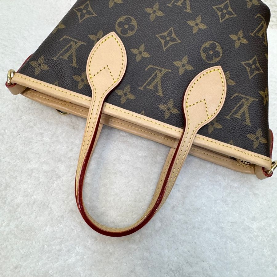 LV 路易威登 原花 Monogram Neverfull BB 奶茶色 背帶 手提包 肩背包 斜背包 M46705-19