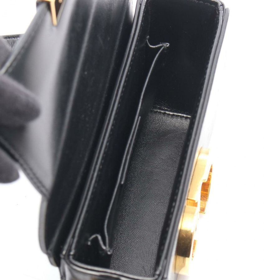 Dior 30 MONTAIGNE Box 斜背肩背包 黑色皮革 二手 女士 GHW CD-2